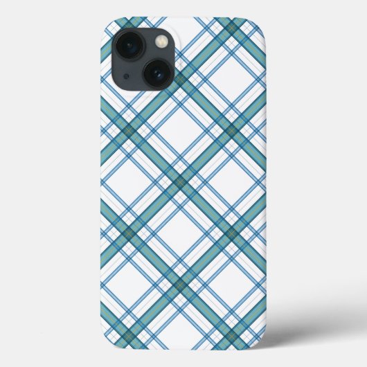 Tartan in Türkis Case-Mate iPhone Hülle (Rückseite)