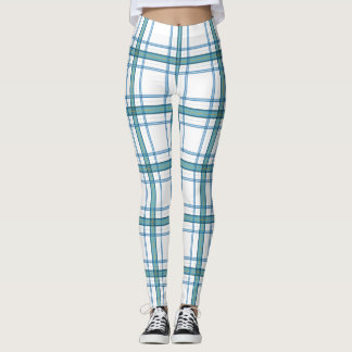 Tartan in Türkis Leggings