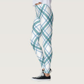 Tartan in türkisfarbenen Leggings (Links)