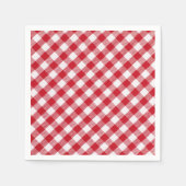 Tartan in weiß und rot serviette (Vorderseite)