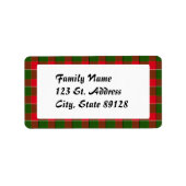 Tartan Kariert (1) Weihnachtsgeschichte Adressaufkleber (Vorne)