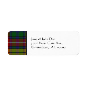 Tartan Kariert Address Labels