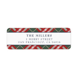 Tartan Kariert Address Labels Weihnachtsfeiertage