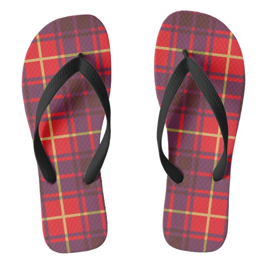 Tartan Kariert Badesandalen (Fußbett)