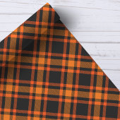 Tartan Kariert Black and Orange Halloween Pattern Geschenkpapier
