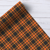 Tartan Kariert Black Orange Karo Halloween Pattern Geschenkpapier