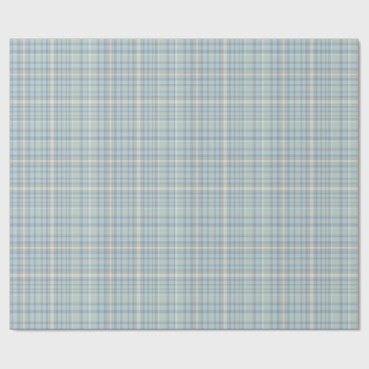Tartan Kariert Blue Figarations Wrapping Paper Geschenkpapier (Flach)