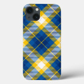 Tartan Kariert Blue Yellow Case-Mate iPhone Hülle (Rückseite)