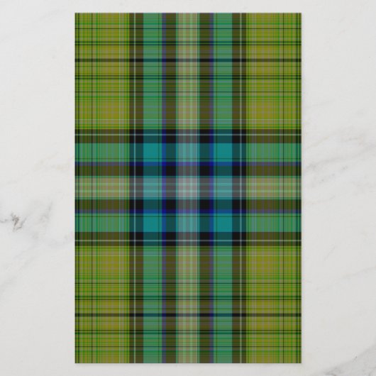 Tartan Kariert Briefpapier (Vorderseite)