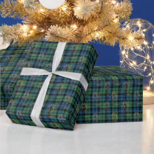 Tartan Kariert Campbell Frohe und helle Weihnachte Geschenkpapier