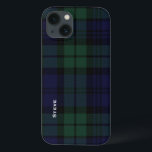 Tartan Kariert Case-Mate iPhone Hülle<br><div class="desc">Schöne iPhone Gehäuse in der dunkelblau und grün schwarz Watch tartan kariert gemacht. Personalisieren Sie den weißen Text,  indem Sie die links Seite hinunter laufen,  für sich selbst oder als großartige Geschenkidee. Stilvolle Art,  Ihr elektronisches Gerät zu schützen.</div>