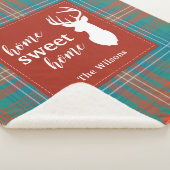 Tartan Kariert Christmas Clan Wilson Personalisier Sherpadecke (3/4)