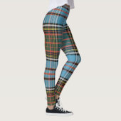 Tartan Kariert Clan Anderson Brown Aquamarines Mus Leggings (Rechts)