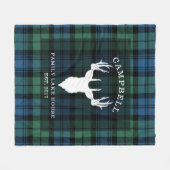 Tartan Kariert Clan Campbell Familie Name Lake Hou Fleecedecke (Vorderseite (Horizontal))