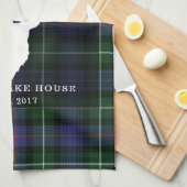 Tartan Kariert Clan MacKenzie Familiensee Geschirrtuch (Viertel Falte)