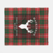 Tartan Kariert Clan MacKinnon Family Lake House Fleecedecke (Vorderseite (Horizontal))