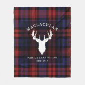 Tartan Kariert Clan MacLachlan Family Lake House Fleecedecke (Vorderseite)