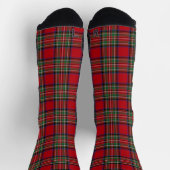 Tartan Kariert Clan Stewart Red Green Rustic Socken (Oben)