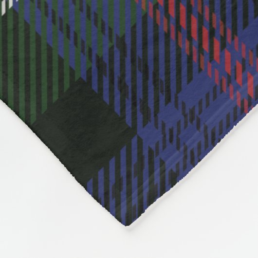 Tartan Kariert Clan Sutherland Family Lake House Fleecedecke (Ecke)