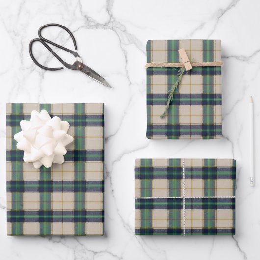 Tartan Kariert Classic Blue Geschenkpapier Set (Vorderseite)
