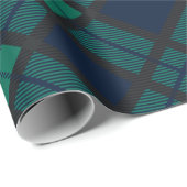 Tartan Kariert Classic Blue Green Geschenkpapier (Rolleneckpunkt)