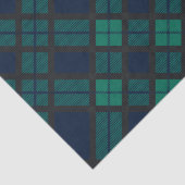Tartan Kariert Classic Blue Green Seidenpapier (Detail)