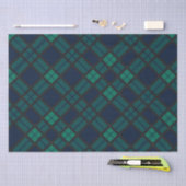 Tartan Kariert Classic Blue Green Seidenpapier (Handwerk)