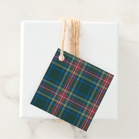 Tartan Kariert Designer Klassischer Weihnachtsurla Geschenkanhänger (Beispiel)