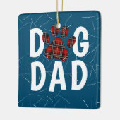 Tartan Kariert Dog Vater Pawprint Keramikornament (Links)