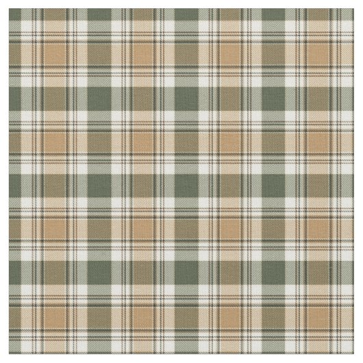 Tartan Kariert - Earth Tones Stoff (Nahaufnahme)