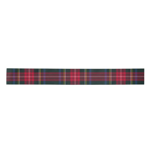 Tartan Kariert Green Red Satinband (Vorderseite)