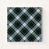 Tartan Kariert Green Rustic Karo Wedding Guest Boo Notizblock (Rückseite)