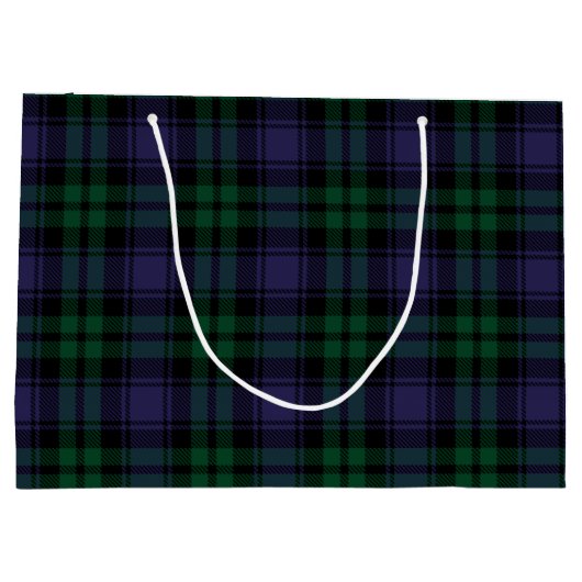 Tartan, Kariert Große Geschenktüte (Rückseite)