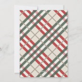 Tartan Kariert Happy Holidays Card zu Weihnachten (Rückseite)