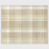 Tartan Kariert in Beige, Creme und Blassgelb Geschenkpapier (Flach)
