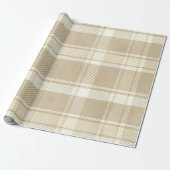 Tartan Kariert in Beige, Creme und Blassgelb Geschenkpapier (Ungerollt)