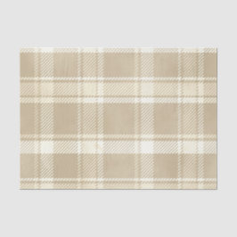 Tartan Kariert in Beige, Creme und Blassgelb Seidenpapier
