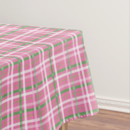 Tartan Kariert in Rosa, Grün und Weiß Tischdecke