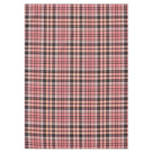 Tartan Kariert in Rosa, Pfirsich, Schwarz Tischdecke (Vorderseite)