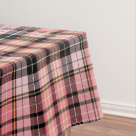 Tartan Kariert in Rosa, Pfirsich, Schwarz Tischdecke