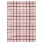 Tartan Kariert in Rosa, Pfirsich, Schwarz und Weiß Tischdecke (Vorderseite)