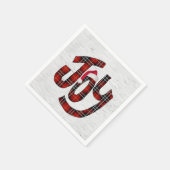 Tartan Kariert Joy on White Birch Serviette (Ecke)