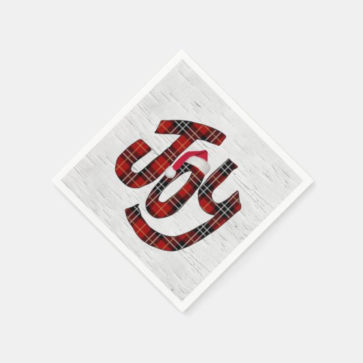 Tartan Kariert Joy on White Birch Serviette (Ecke)