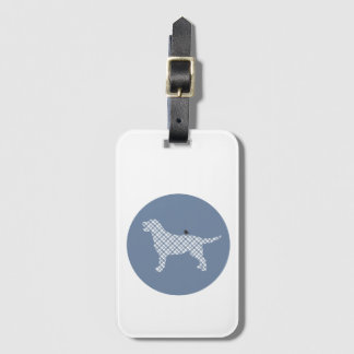 Tartan Kariert Labrador Retriever Luggage Tag Gepäckanhänger
