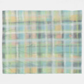 Tartan kariert, modern pastellgelb, blau, grün fleecedecke (Vorderseite (Horizontal))