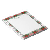 Tartan Kariert Notepad Notizblock (angewinkelt)