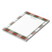 Tartan Kariert Notepad Notizblock (Rotiert)