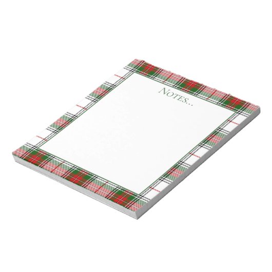 Tartan Kariert Notepad Notizblock (Rotiert)