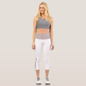 Tartan Kariert Om Symbol High Waisted Capri Leggin (Vorderseite)
