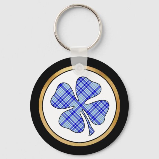 Tartan Kariert Pattern Collection - Blue 08 Schlüsselanhänger (Vorderseite)